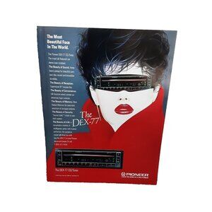 1987 Pioneer DEX 77 CD Tuner Stereo Original Print Ad Vintage 80s